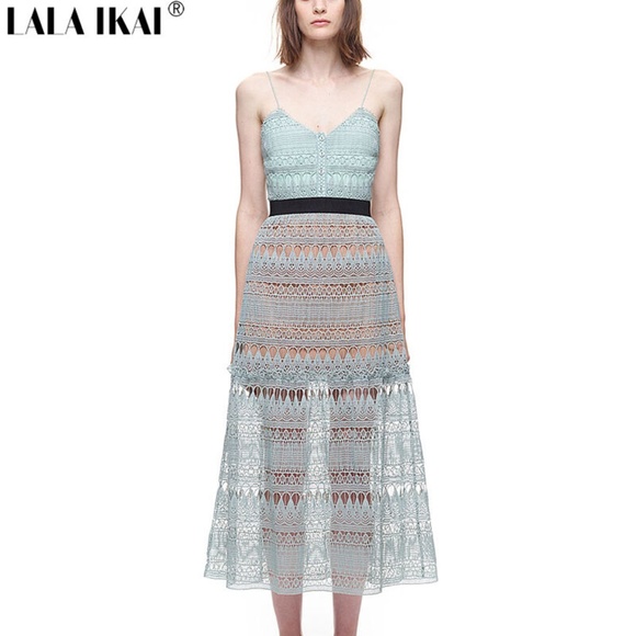 Self-Portrait Dresses & Skirts - Full Teardrop Guipure Patterned Dress